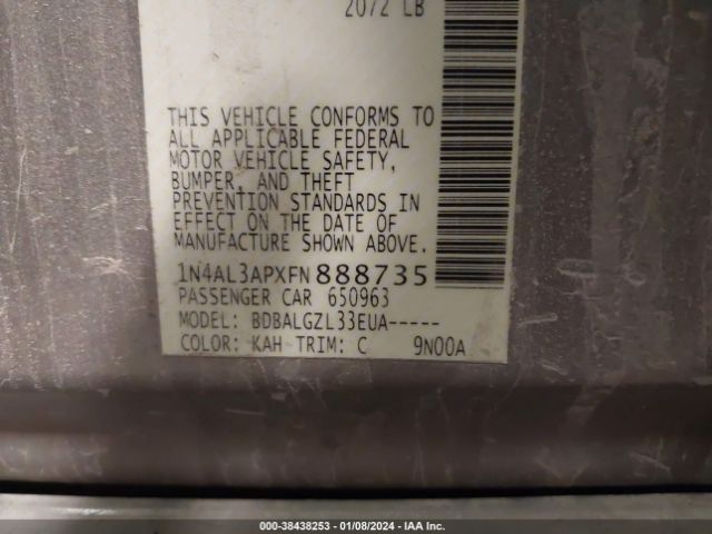 Photo 8 VIN: 1N4AL3APXFN888735 - NISSAN ALTIMA 