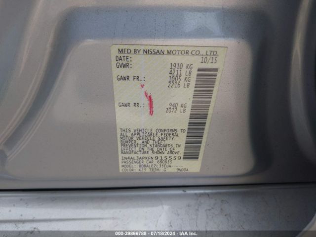 Photo 8 VIN: 1N4AL3APXFN915559 - NISSAN ALTIMA 