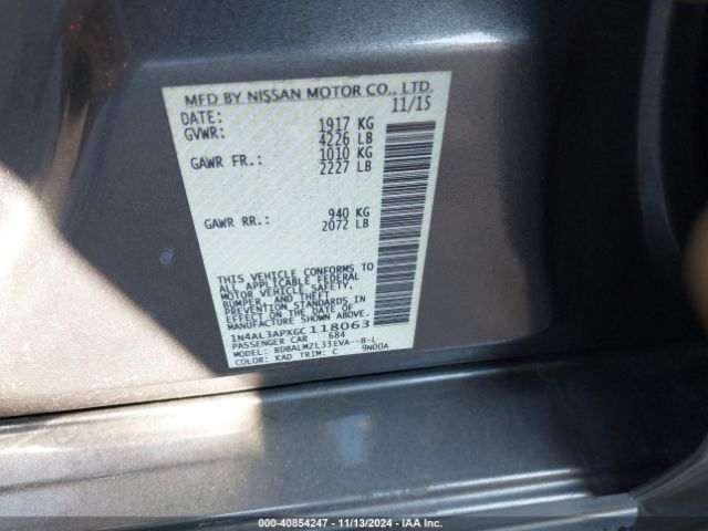 Photo 8 VIN: 1N4AL3APXGC118063 - NISSAN ALTIMA 