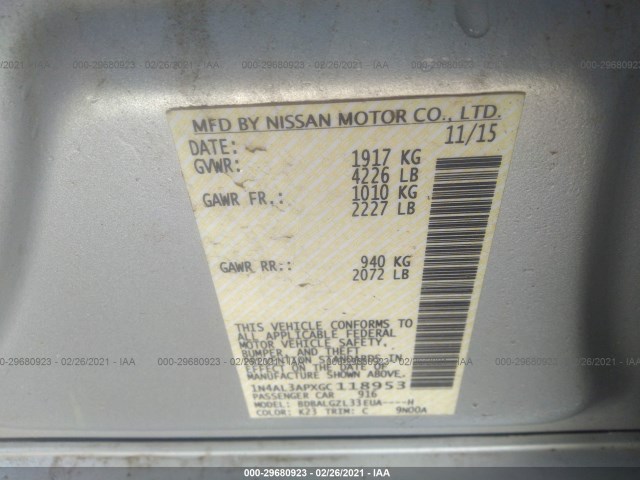 Photo 8 VIN: 1N4AL3APXGC118953 - NISSAN ALTIMA 