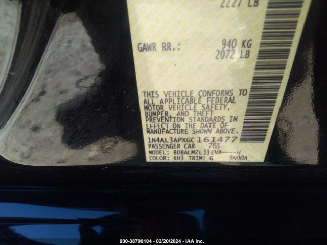 Photo 8 VIN: 1N4AL3APXGC161477 - NISSAN ALTIMA 