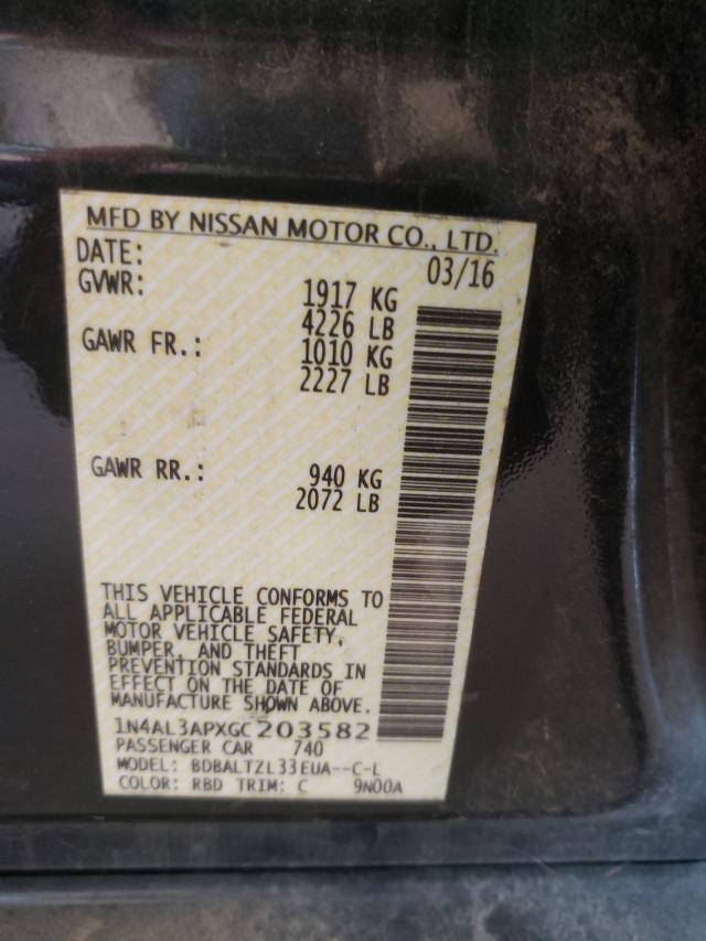 Photo 9 VIN: 1N4AL3APXGC203582 - NISSAN ALTIMA 2.5 