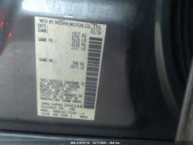 Photo 8 VIN: 1N4AL3APXGC204148 - NISSAN ALTIMA 