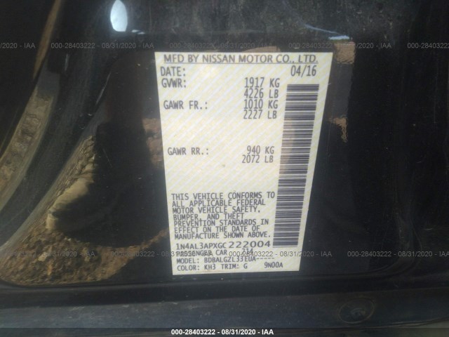 Photo 8 VIN: 1N4AL3APXGC222004 - NISSAN ALTIMA 