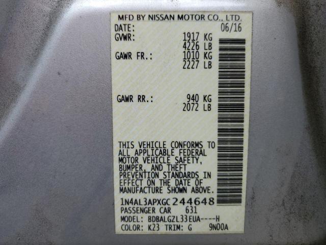 Photo 12 VIN: 1N4AL3APXGC244648 - NISSAN ALTIMA 2.5 