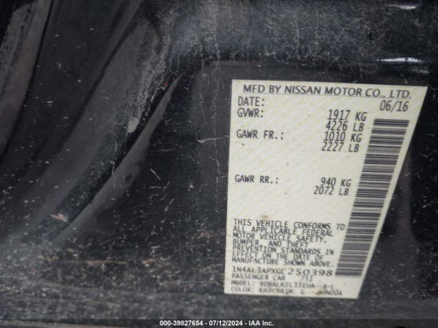 Photo 8 VIN: 1N4AL3APXGC250398 - NISSAN ALTIMA 