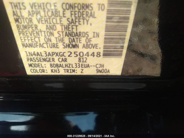 Photo 8 VIN: 1N4AL3APXGC250448 - NISSAN ALTIMA 