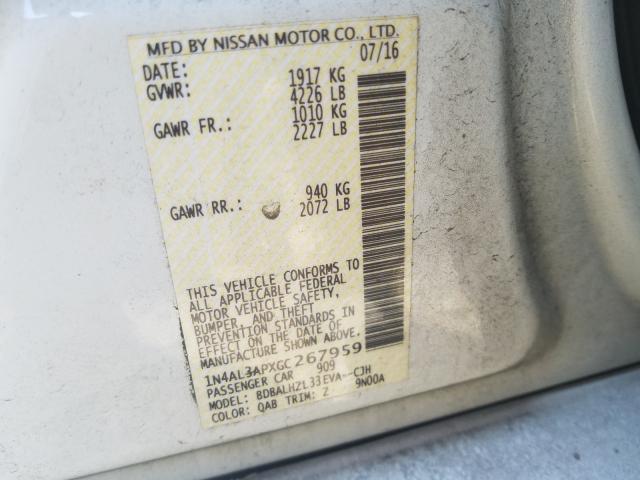 Photo 9 VIN: 1N4AL3APXGC267959 - NISSAN ALTIMA 2.5 