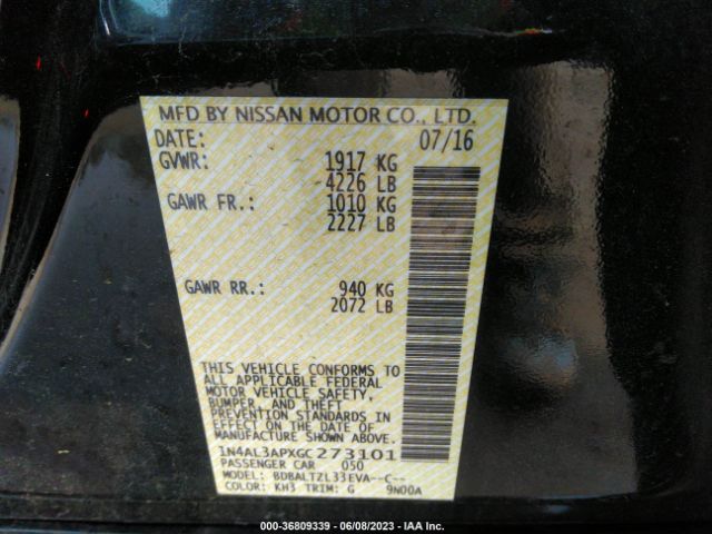 Photo 8 VIN: 1N4AL3APXGC273101 - NISSAN ALTIMA 