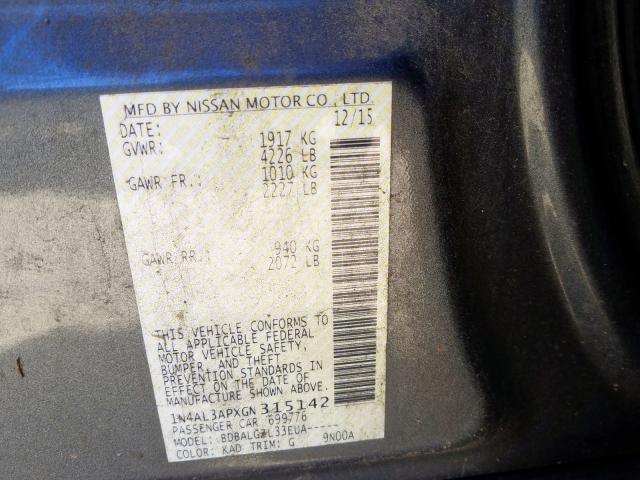 Photo 9 VIN: 1N4AL3APXGN315142 - NISSAN ALTIMA 2.5 