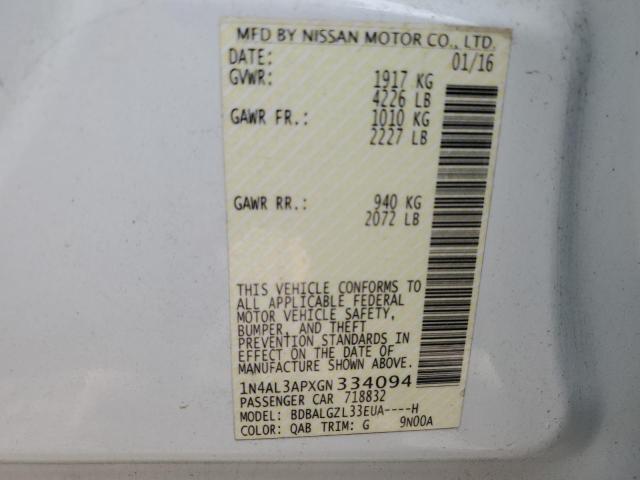 Photo 11 VIN: 1N4AL3APXGN334094 - NISSAN ALTIMA 