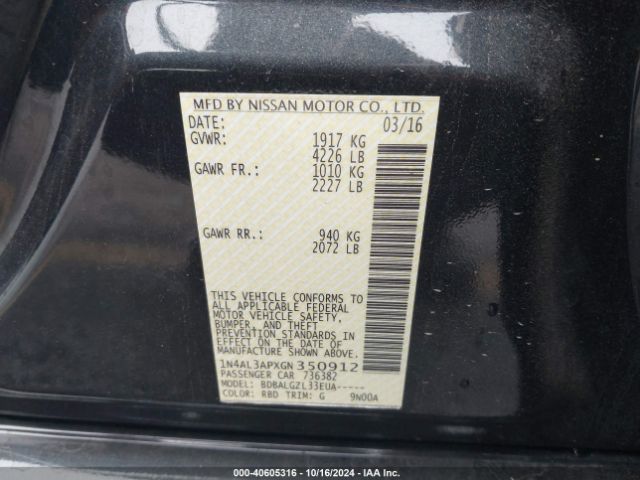 Photo 8 VIN: 1N4AL3APXGN350912 - NISSAN ALTIMA 