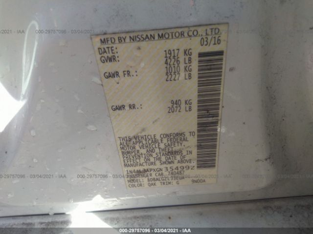 Photo 8 VIN: 1N4AL3APXGN354992 - NISSAN ALTIMA 