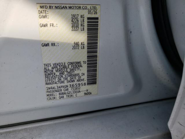 Photo 9 VIN: 1N4AL3APXGN365958 - NISSAN ALTIMA 2.5 