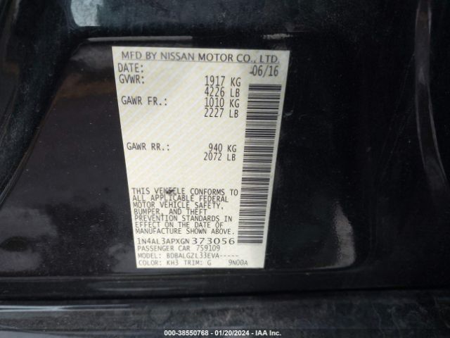 Photo 8 VIN: 1N4AL3APXGN373056 - NISSAN ALTIMA 