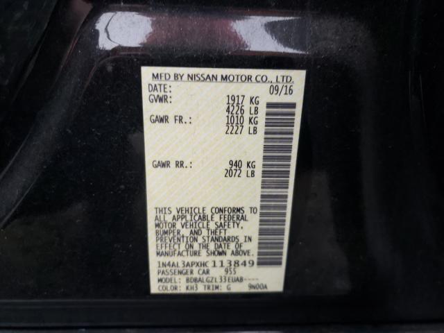 Photo 9 VIN: 1N4AL3APXHC113849 - NISSAN ALTIMA 2.5 