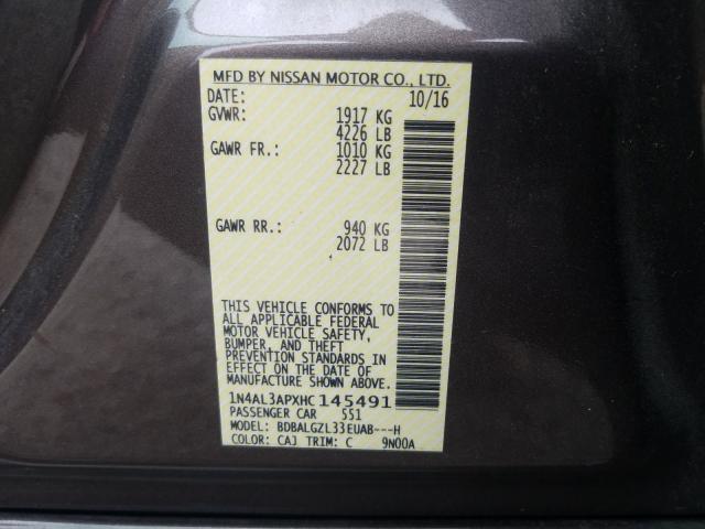 Photo 9 VIN: 1N4AL3APXHC145491 - NISSAN ALTIMA 2.5 