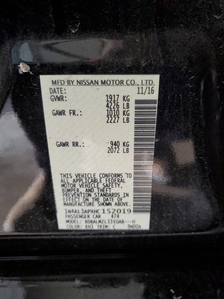 Photo 12 VIN: 1N4AL3APXHC152019 - NISSAN ALTIMA 