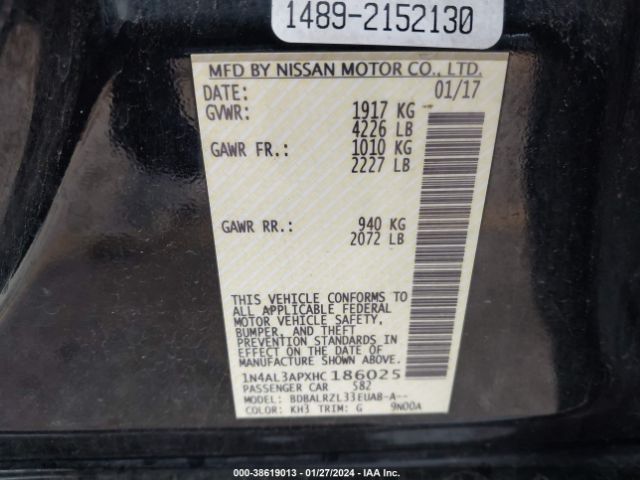 Photo 8 VIN: 1N4AL3APXHC186025 - NISSAN ALTIMA 