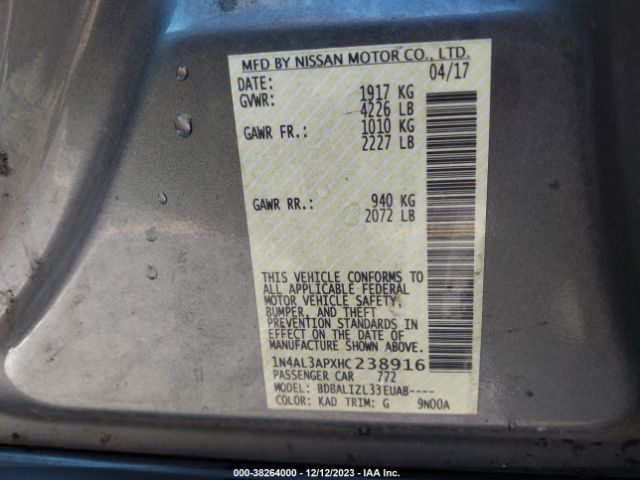 Photo 8 VIN: 1N4AL3APXHC238916 - NISSAN ALTIMA 