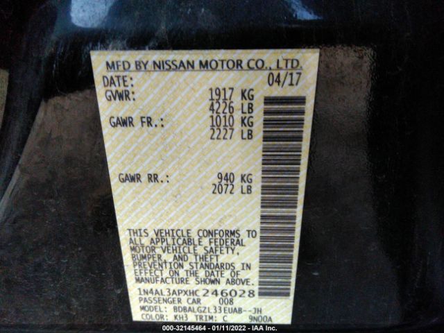 Photo 8 VIN: 1N4AL3APXHC246028 - NISSAN ALTIMA 