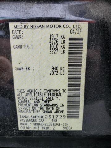 Photo 11 VIN: 1N4AL3APXHC251729 - NISSAN ALTIMA 