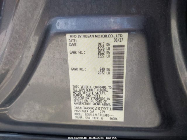 Photo 8 VIN: 1N4AL3APXHC287971 - NISSAN ALTIMA 