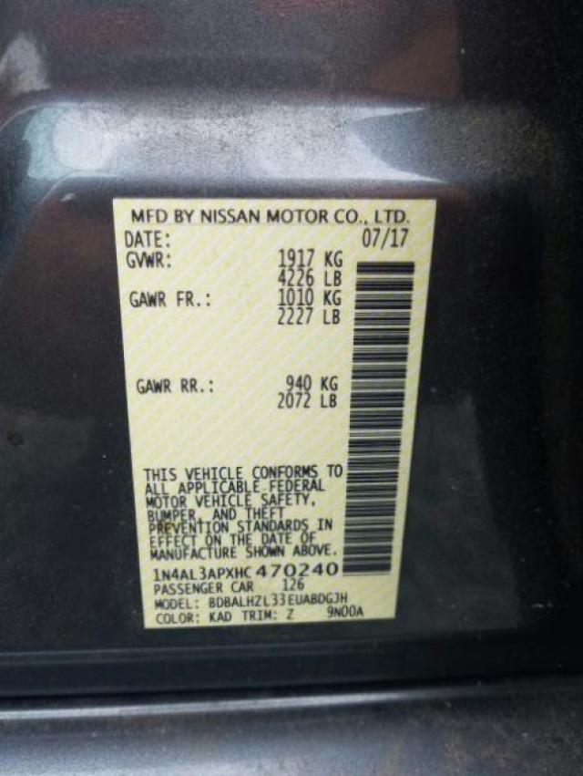 Photo 9 VIN: 1N4AL3APXHC470240 - NISSAN ALTIMA 2.5 