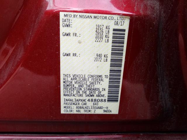 Photo 9 VIN: 1N4AL3APXHC488088 - NISSAN ALTIMA 2.5 