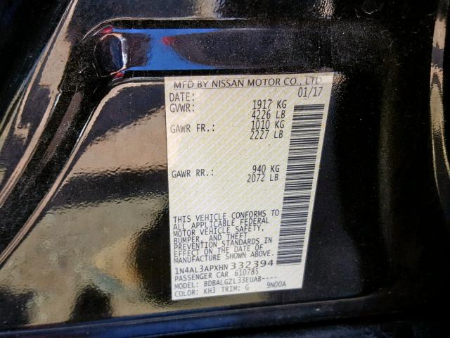 Photo 9 VIN: 1N4AL3APXHN332394 - NISSAN ALTIMA 2.5 