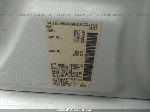 Photo 8 VIN: 1N4AL3APXJC109788 - NISSAN ALTIMA 