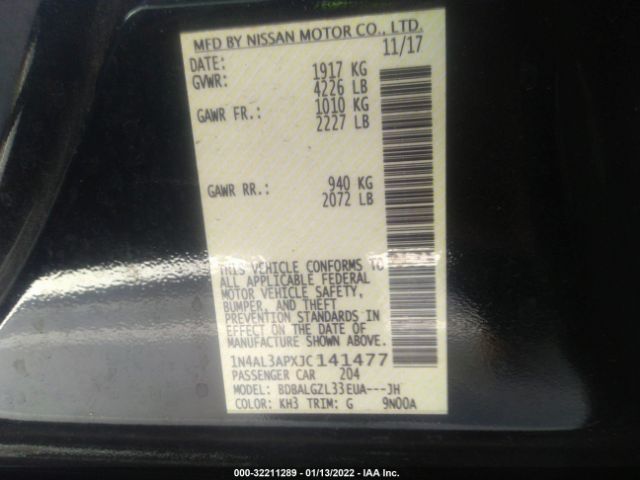 Photo 8 VIN: 1N4AL3APXJC141477 - NISSAN ALTIMA 