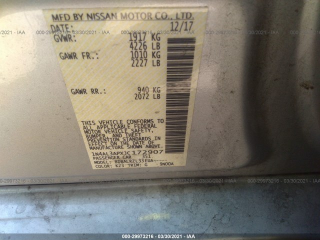 Photo 8 VIN: 1N4AL3APXJC172907 - NISSAN ALTIMA 