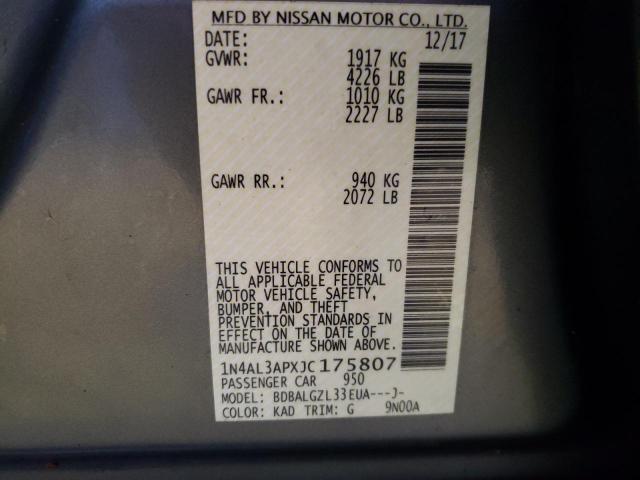 Photo 11 VIN: 1N4AL3APXJC175807 - NISSAN ALTIMA 2.5 