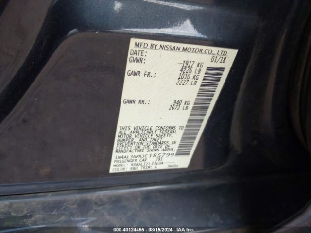 Photo 8 VIN: 1N4AL3APXJC185799 - NISSAN ALTIMA 