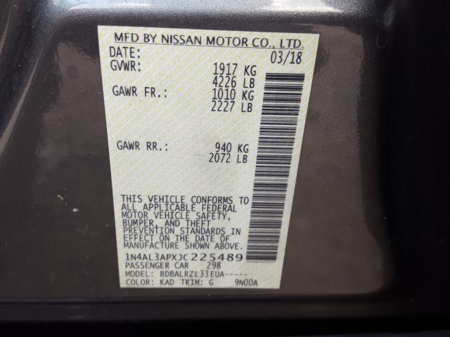 Photo 9 VIN: 1N4AL3APXJC225489 - NISSAN ALTIMA 2.5 