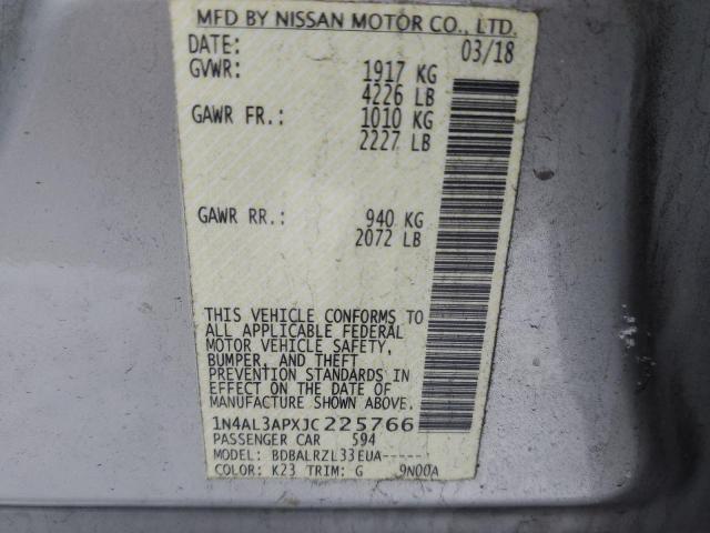 Photo 12 VIN: 1N4AL3APXJC225766 - NISSAN ALTIMA 2.5 