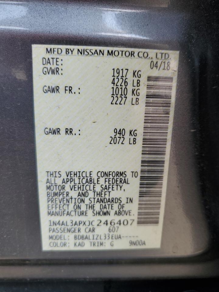 Photo 11 VIN: 1N4AL3APXJC246407 - NISSAN ALTIMA 