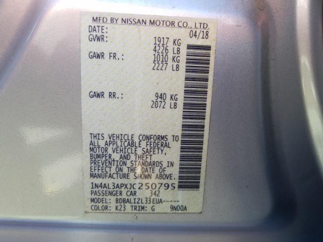 Photo 9 VIN: 1N4AL3APXJC250795 - NISSAN ALTIMA 2.5 