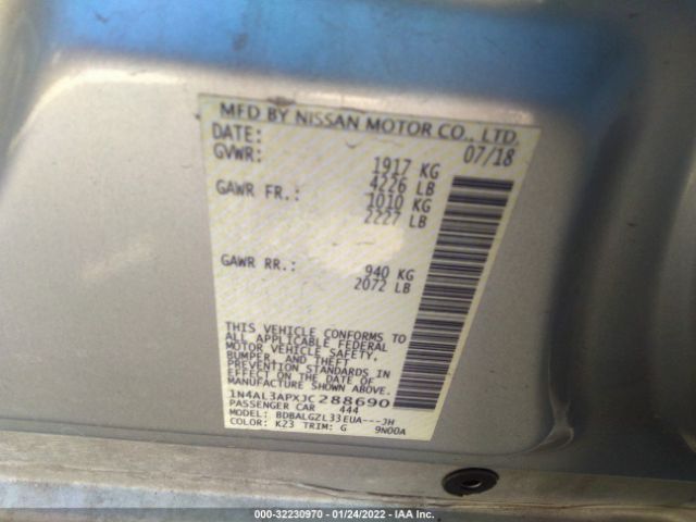 Photo 8 VIN: 1N4AL3APXJC288690 - NISSAN ALTIMA 