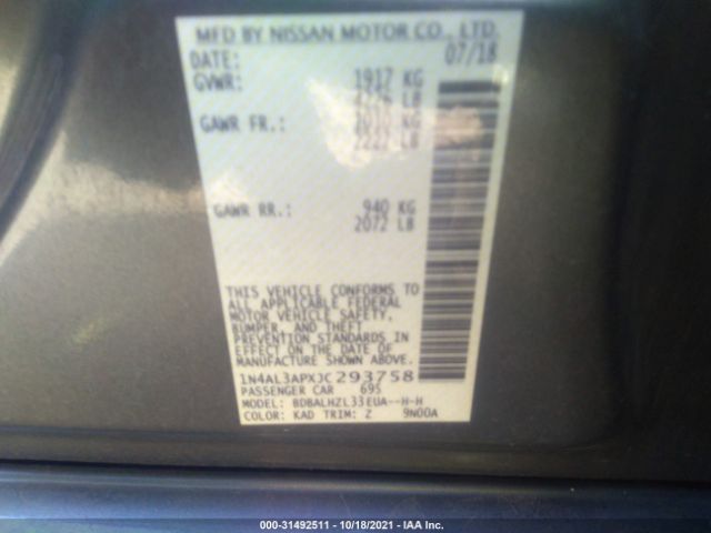 Photo 8 VIN: 1N4AL3APXJC293758 - NISSAN ALTIMA 