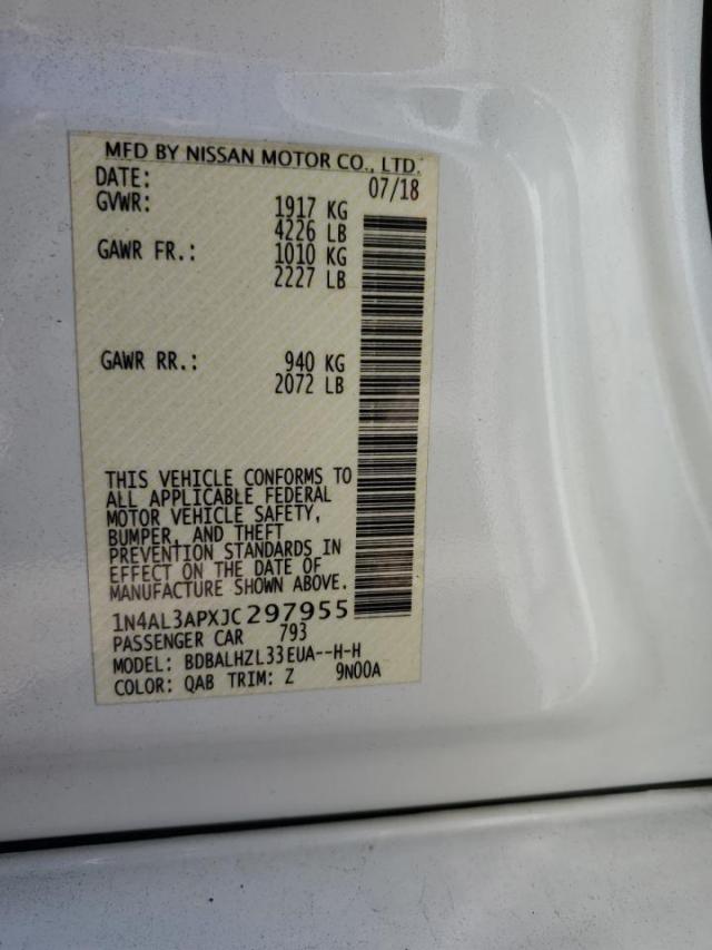 Photo 9 VIN: 1N4AL3APXJC297955 - NISSAN ALTIMA 2.5 