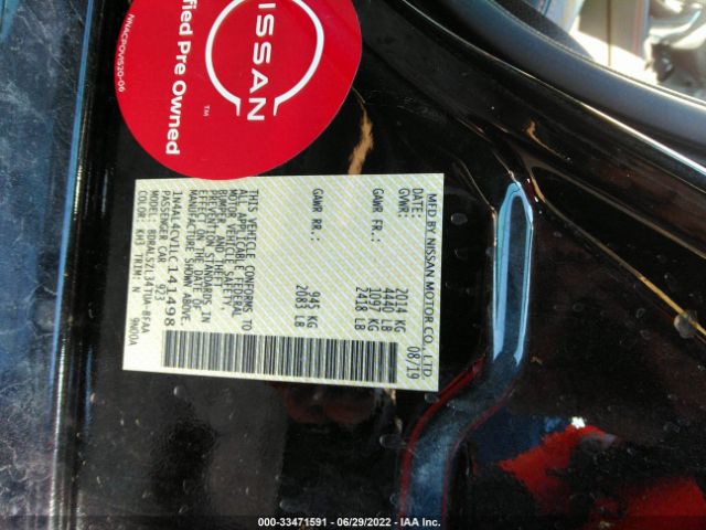 Photo 8 VIN: 1N4AL4CV1LC141498 - NISSAN ALTIMA 