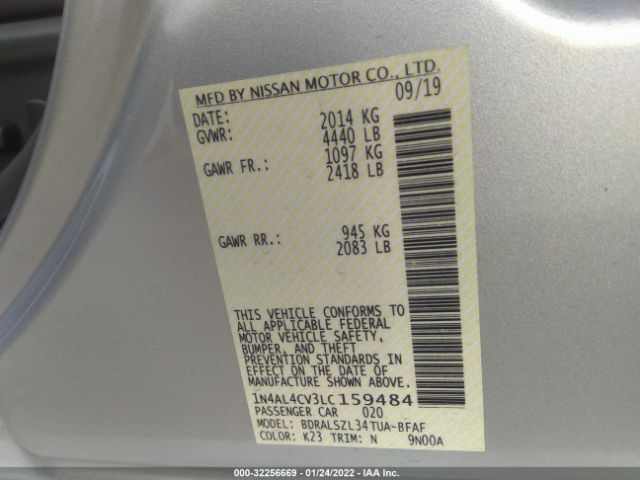 Photo 8 VIN: 1N4AL4CV3LC159484 - NISSAN ALTIMA 