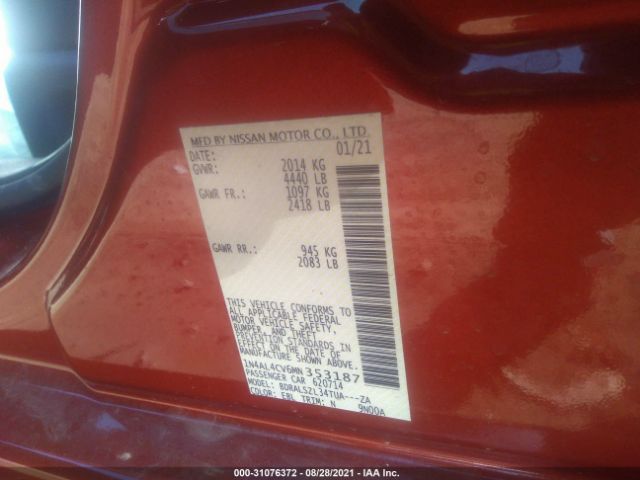 Photo 8 VIN: 1N4AL4CV6MN353187 - NISSAN ALTIMA 