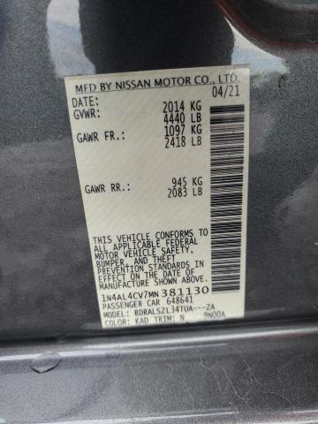 Photo 11 VIN: 1N4AL4CV7MN381130 - NISSAN ALTIMA SR 