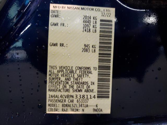 Photo 12 VIN: 1N4AL4CV8PN338114 - NISSAN ALTIMA SR 