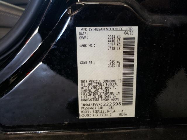 Photo 9 VIN: 1N4AL4FV2KC222598 - NISSAN ALTIMA EDI 