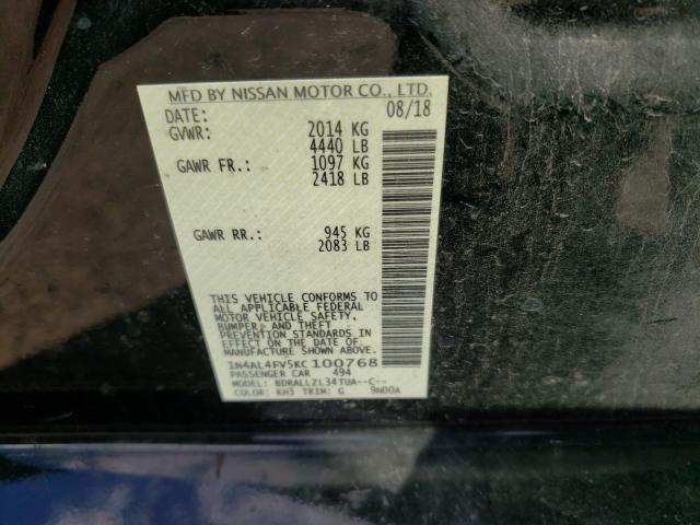 Photo 9 VIN: 1N4AL4FV5KC100768 - NISSAN ALTIMA EDI 