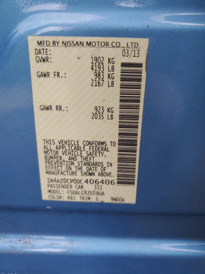 Photo 11 VIN: 1N4AZ0CP0DC406406 - NISSAN LEAF 